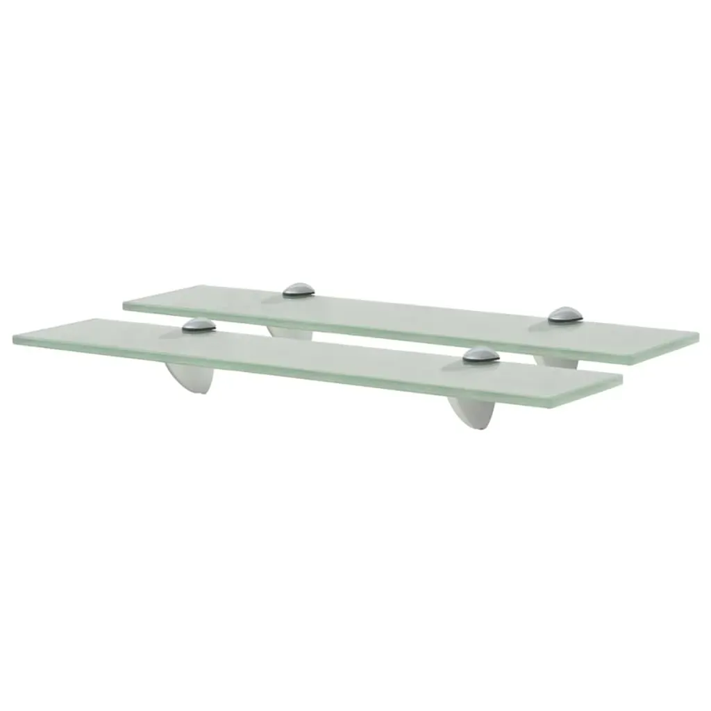 Floating Shelves 2 pcs Glass 50x10 cm 8 mm Floating Shelves 2 pcs Glass 50x10 cm 8 mm