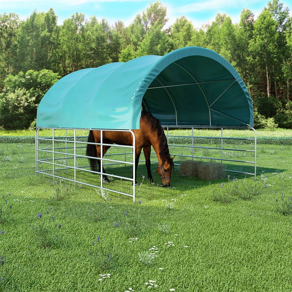 Livestock Tent PVC 3.7x3.7 m Green Livestock Tent PVC 3.7x3.7 m Green