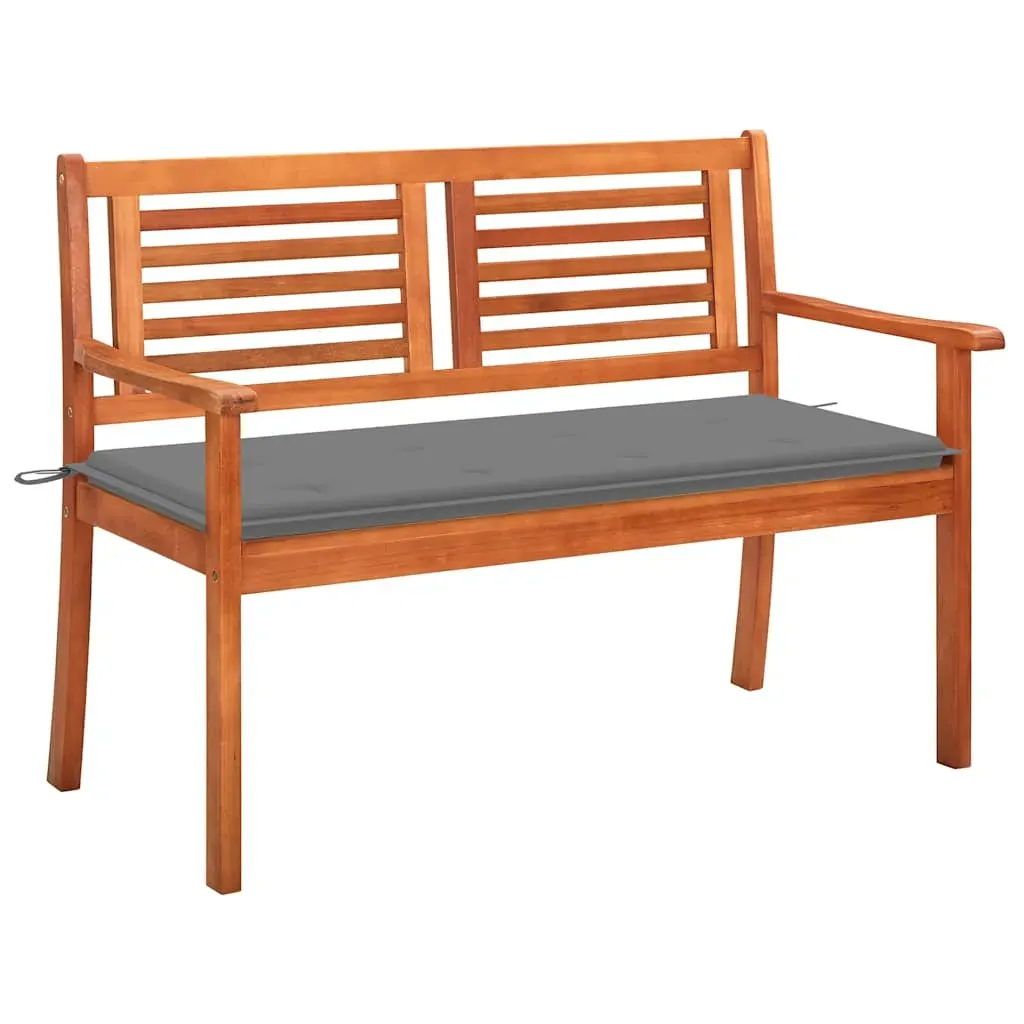 2-Seater Garden Bench with Cushion 120 cm Solid Eucalyptus Wood 2-Seater Garden Bench with Cushion 120 cm Solid Eucalyptus Wood