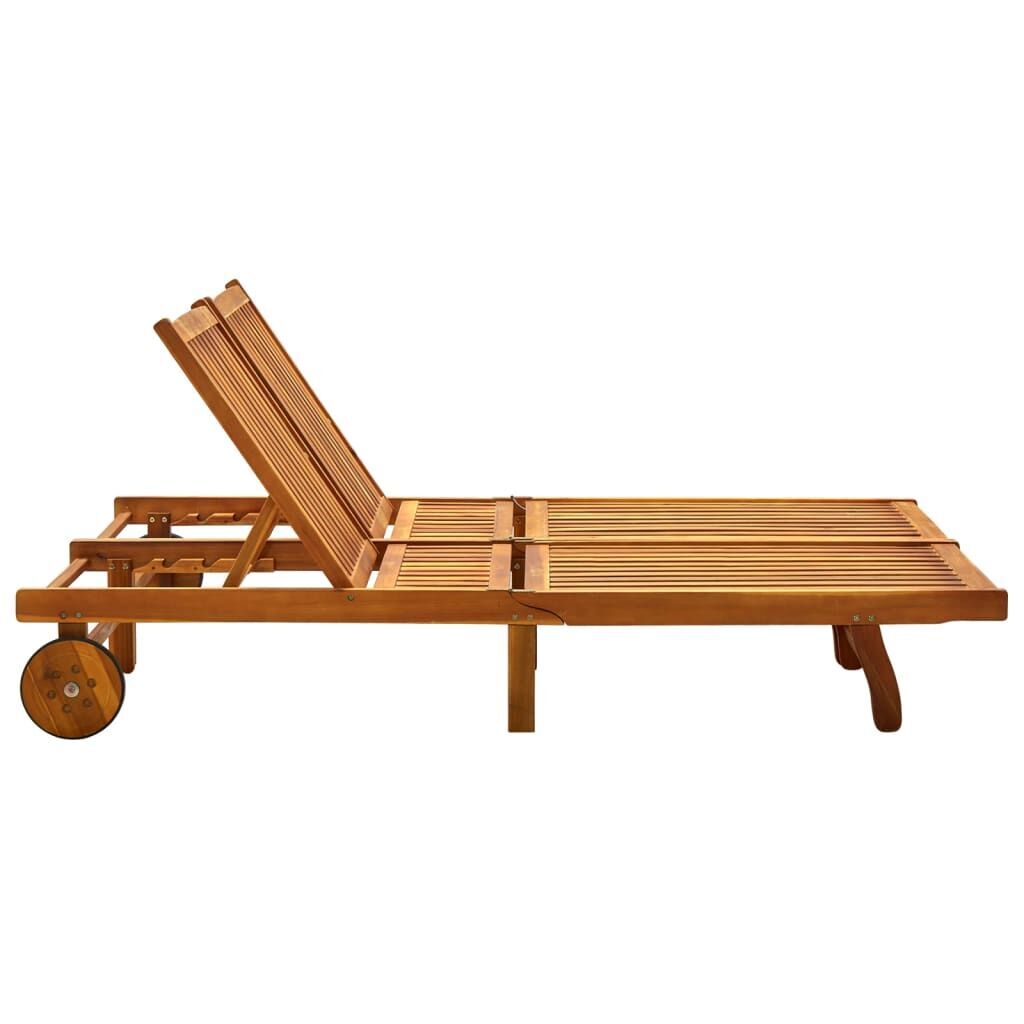 2-Person Garden Sun Lounger with Cushions Solid Acacia Wood 2-Person Garden Sun Lounger with Cushions Solid Acacia Wood