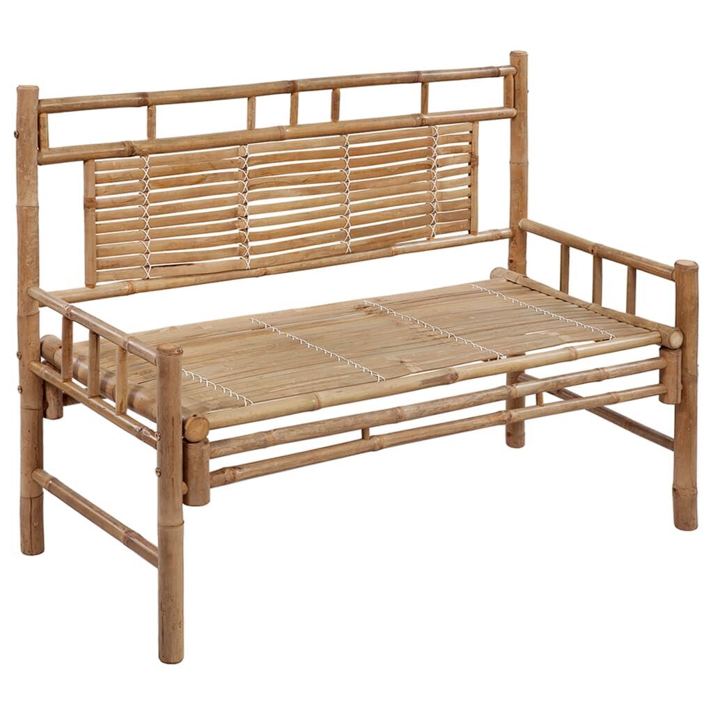 Garden Bench with Cushion 120 cm Bamboo Garden Bench with Cushion 120 cm Bamboo