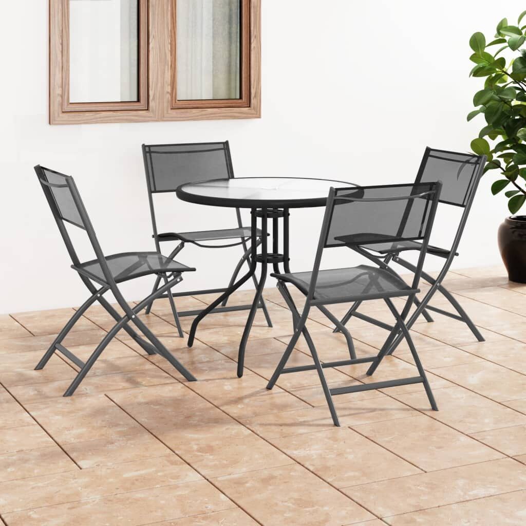 5 Piece Outdoor Dining Set Steel 5 Piece Outdoor Dining Set Steel