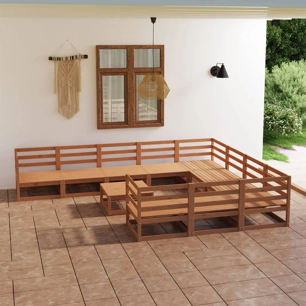 11 Piece Garden Lounge Set Solid Pinewood 11 Piece Garden Lounge Set Solid Pinewood