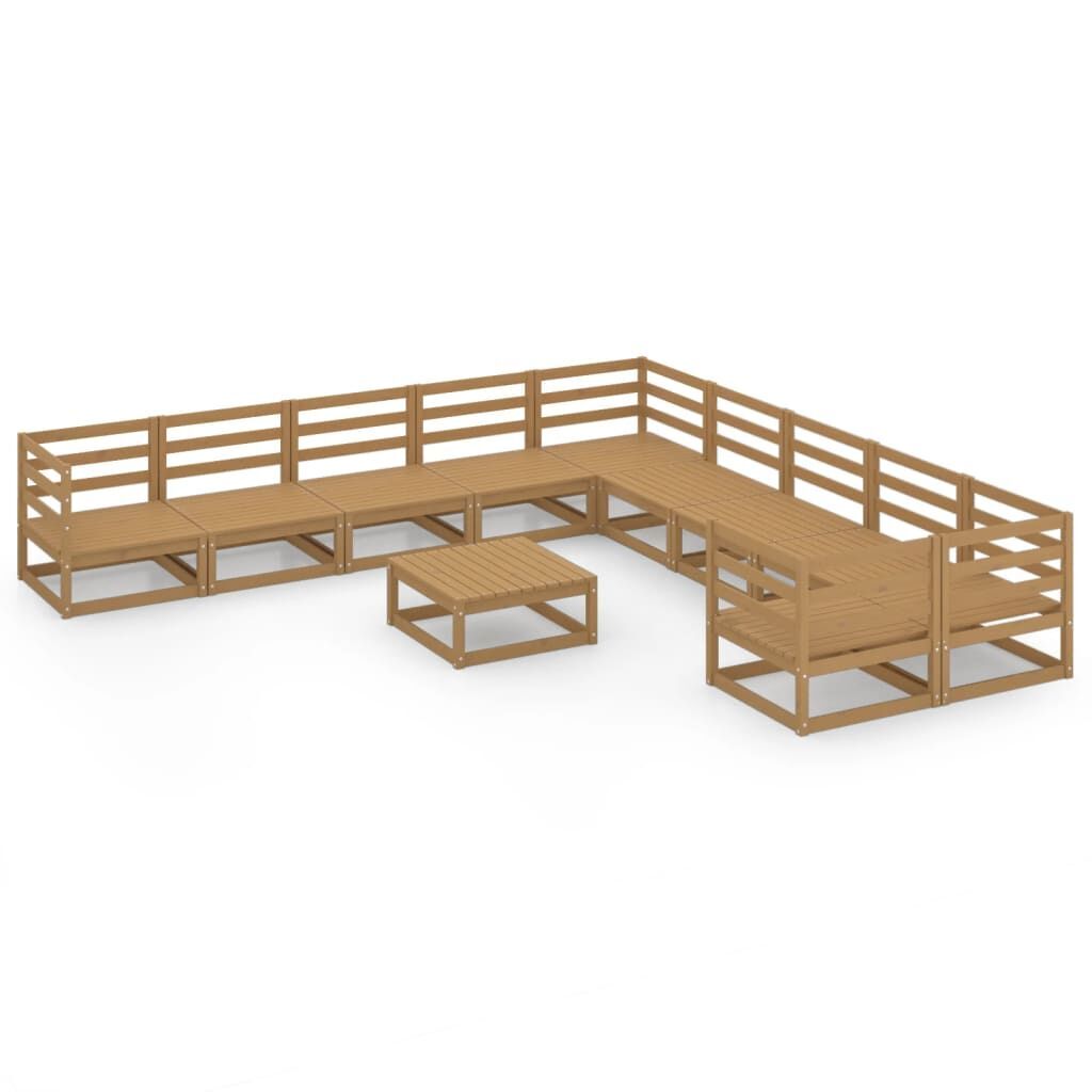 11 Piece Garden Lounge Set Solid Pinewood 11 Piece Garden Lounge Set Solid Pinewood