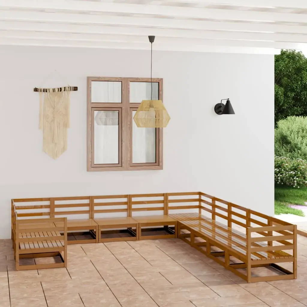 11 Piece Garden Lounge Set Solid Pinewood 11 Piece Garden Lounge Set Solid Pinewood