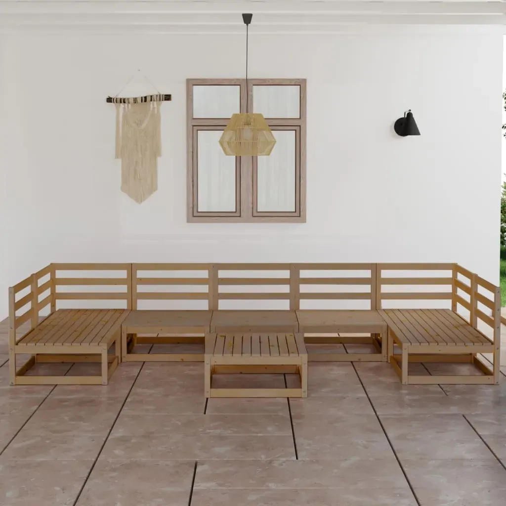 8 Piece Garden Lounge Set Solid Pinewood 8 Piece Garden Lounge Set Solid Pinewood