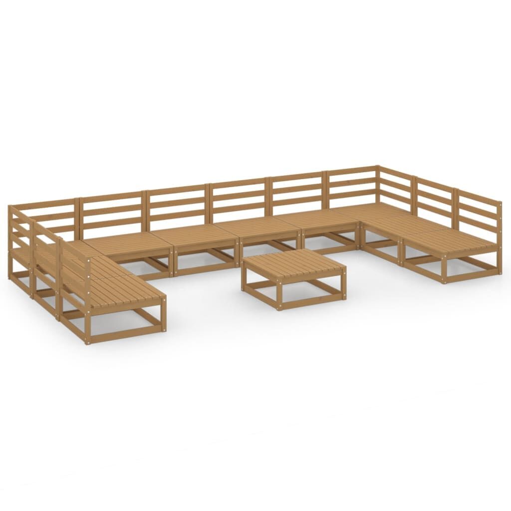 11 Piece Garden Lounge Set Solid Pinewood 11 Piece Garden Lounge Set Solid Pinewood
