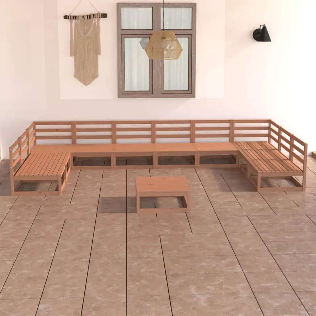 11 Piece Garden Lounge Set Solid Pinewood 11 Piece Garden Lounge Set Solid Pinewood