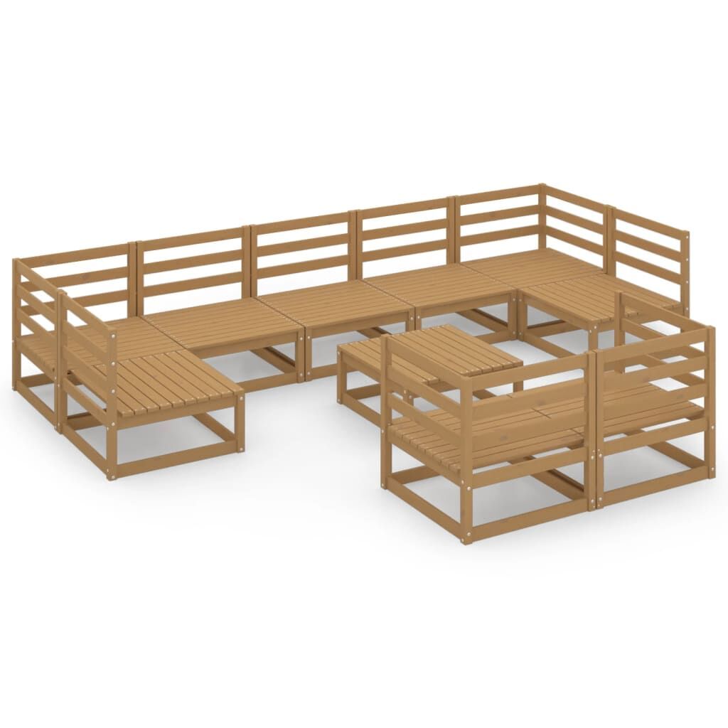 10 Piece Garden Lounge Set Solid Pinewood 10 Piece Garden Lounge Set Solid Pinewood