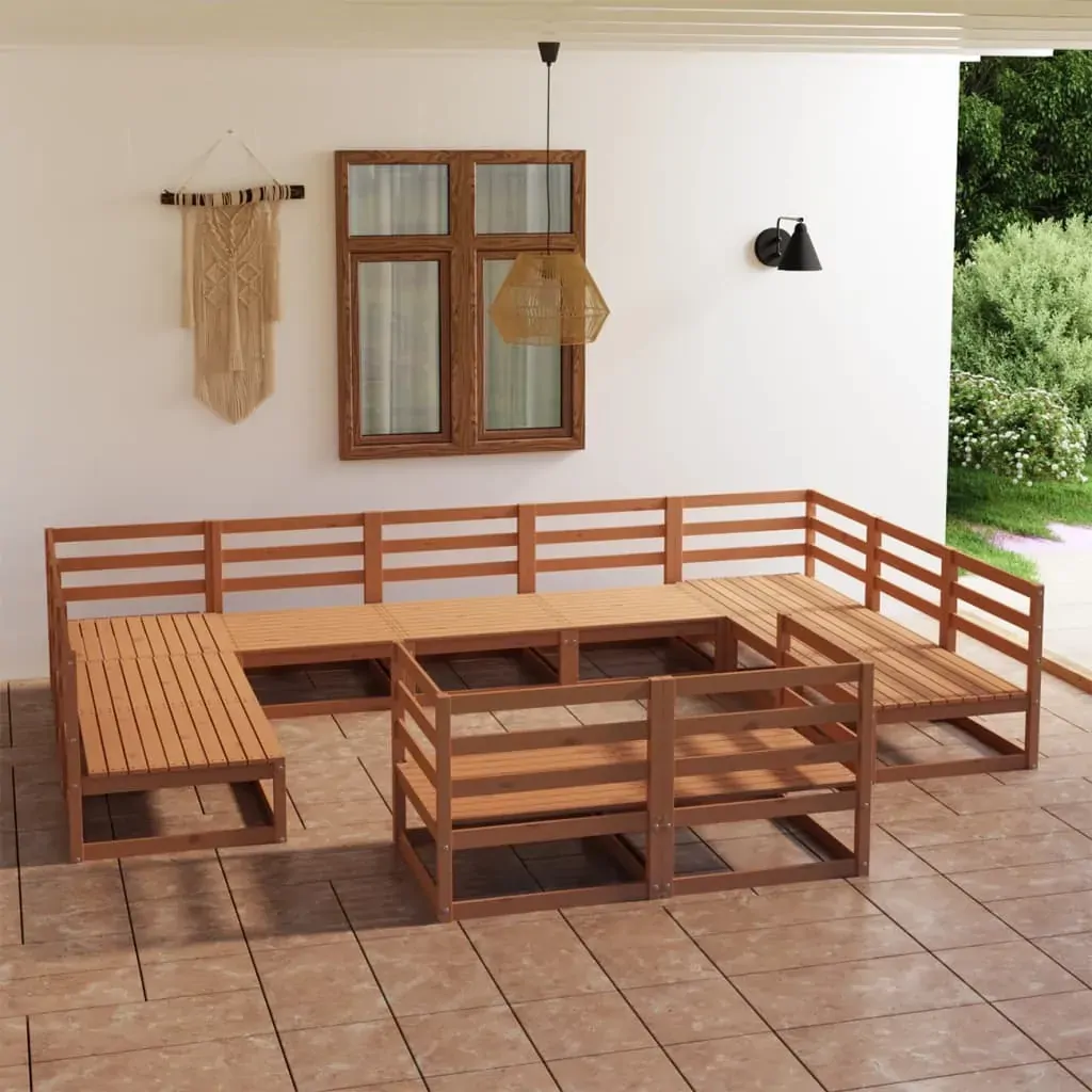 11 Piece Garden Lounge Set Solid Pinewood 11 Piece Garden Lounge Set Solid Pinewood