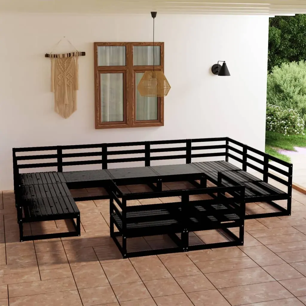 11 Piece Garden Lounge Set Solid Pinewood 11 Piece Garden Lounge Set Solid Pinewood