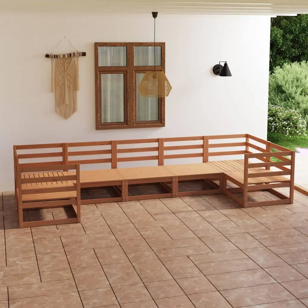 7 Piece Garden Lounge Set Solid Pinewood 7 Piece Garden Lounge Set Solid Pinewood