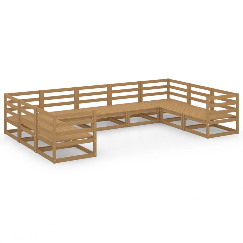 9 Piece Garden Lounge Set Solid Pinewood 9 Piece Garden Lounge Set Solid Pinewood