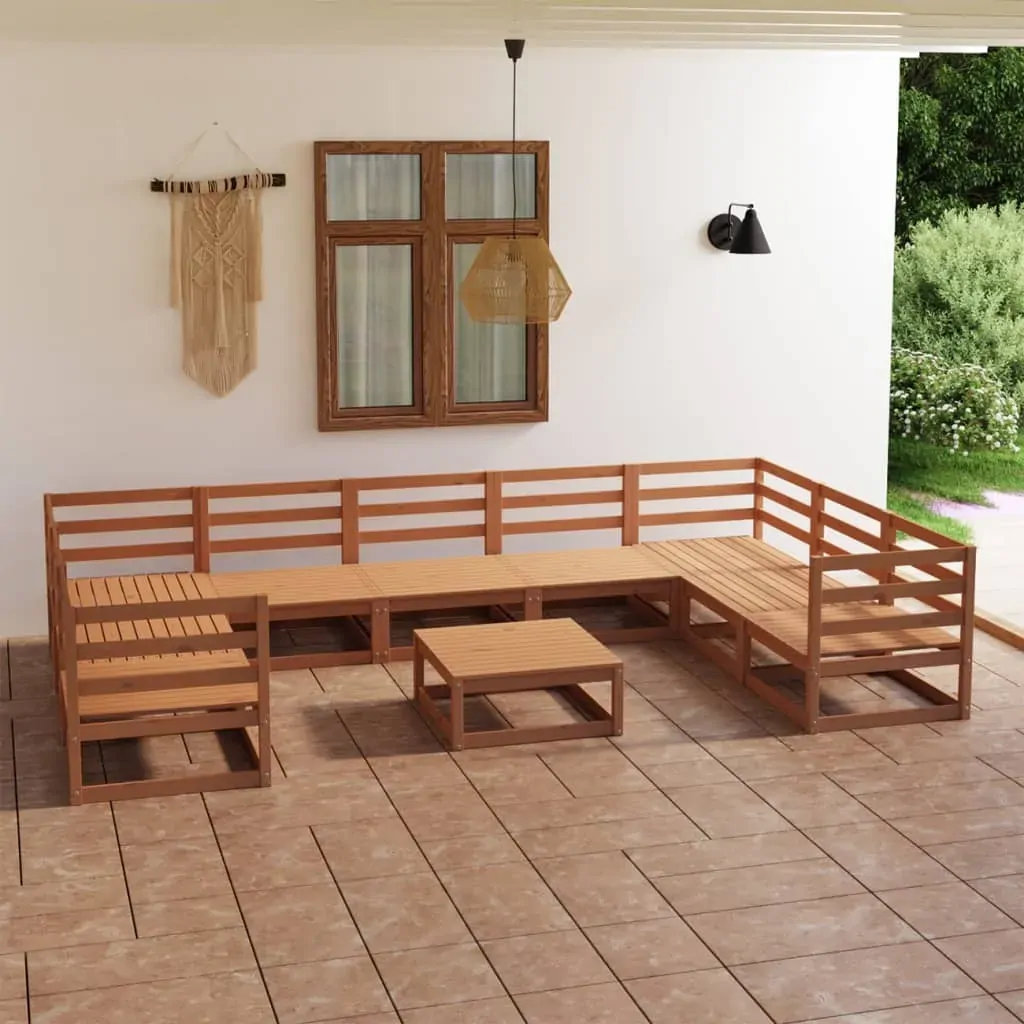 10 Piece Garden Lounge Set Solid Pinewood 10 Piece Garden Lounge Set Solid Pinewood
