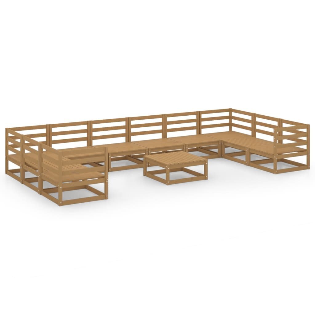 11 Piece Garden Lounge Set Solid Pinewood 11 Piece Garden Lounge Set Solid Pinewood