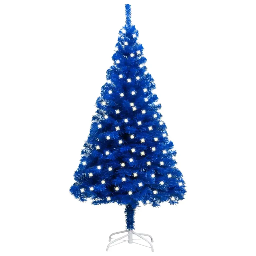 Artificial Pre-lit Christmas Tree with Stand Blue 120 cm PVC Artificial Pre-lit Christmas Tree with Stand Blue 120 cm PVC