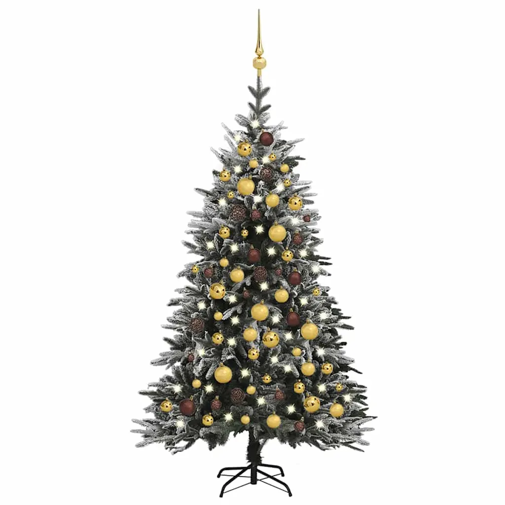 Artificial Christmas Tree LED&Ball Set&Flocked Snow 120cm PVC&PE Artificial Christmas Tree LED&Ball Set&Flocked Snow 120cm PVC&PE