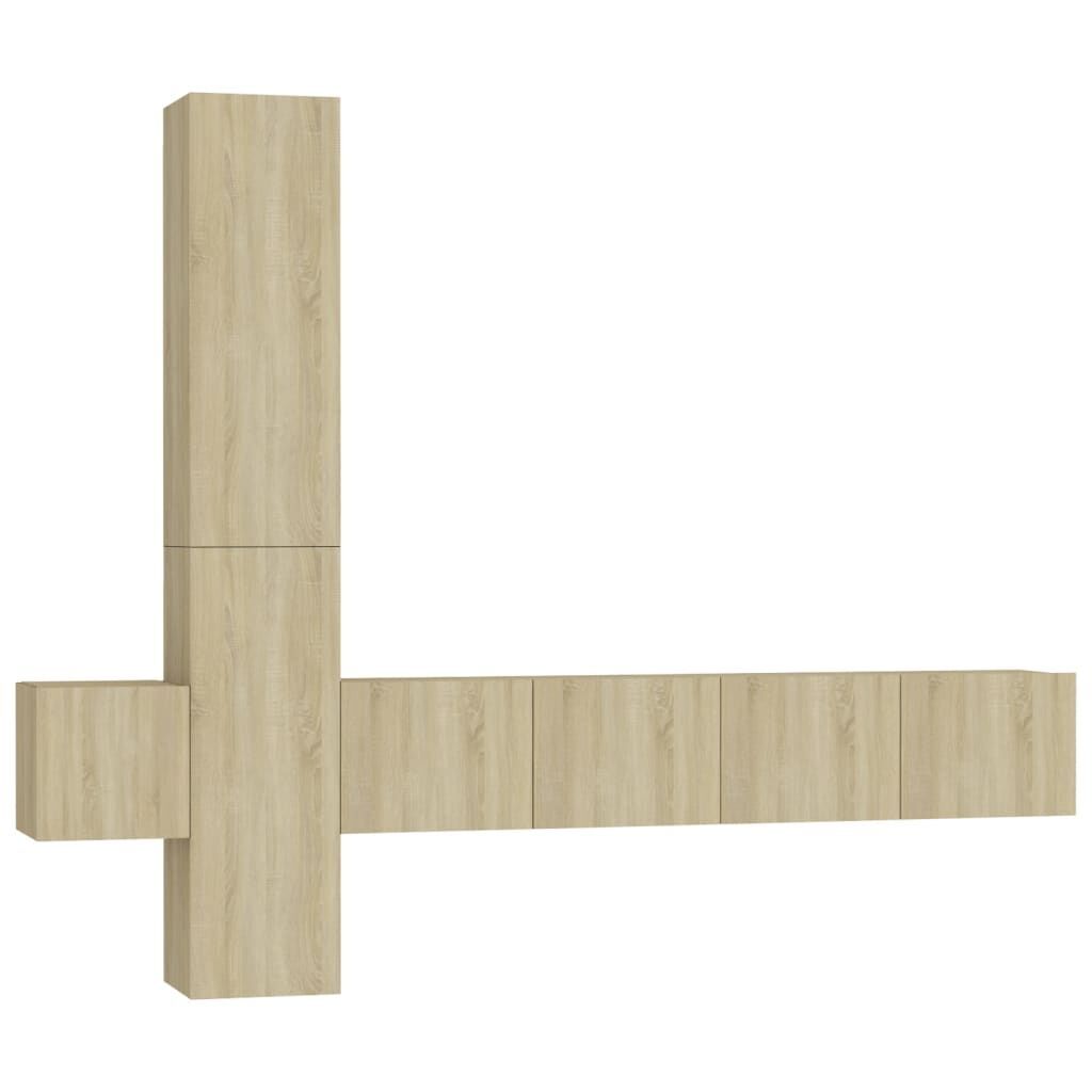 5 Piece TV Cabinet Set Sonoma Oak Engineered Wood 5 Piece TV Cabinet Set Sonoma Oak Engineered Wood