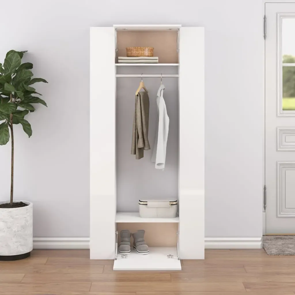 Hallway Cabinets 2 pcs White Engineered Wood Hallway Cabinets 2 pcs White Engineered Wood