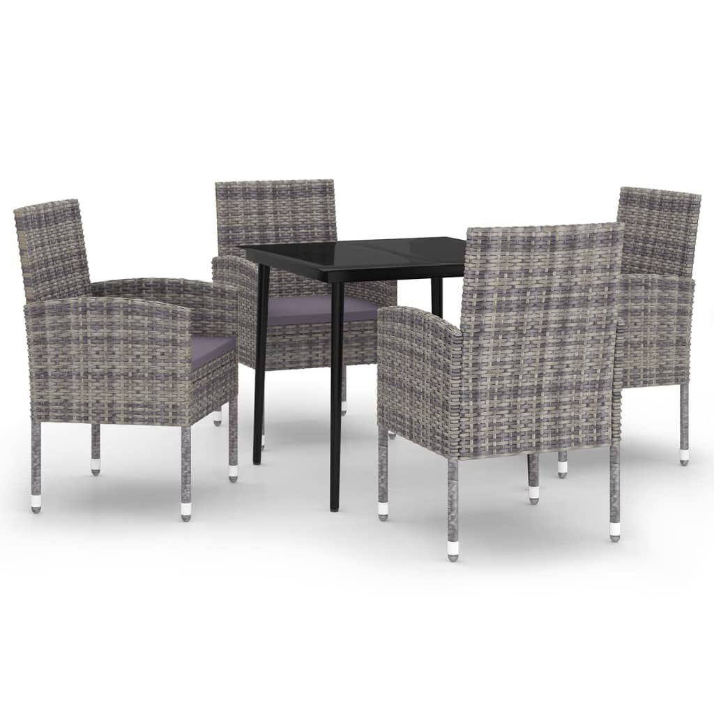 5 Piece Garden Dining Set Anthracite 5 Piece Garden Dining Set Anthracite