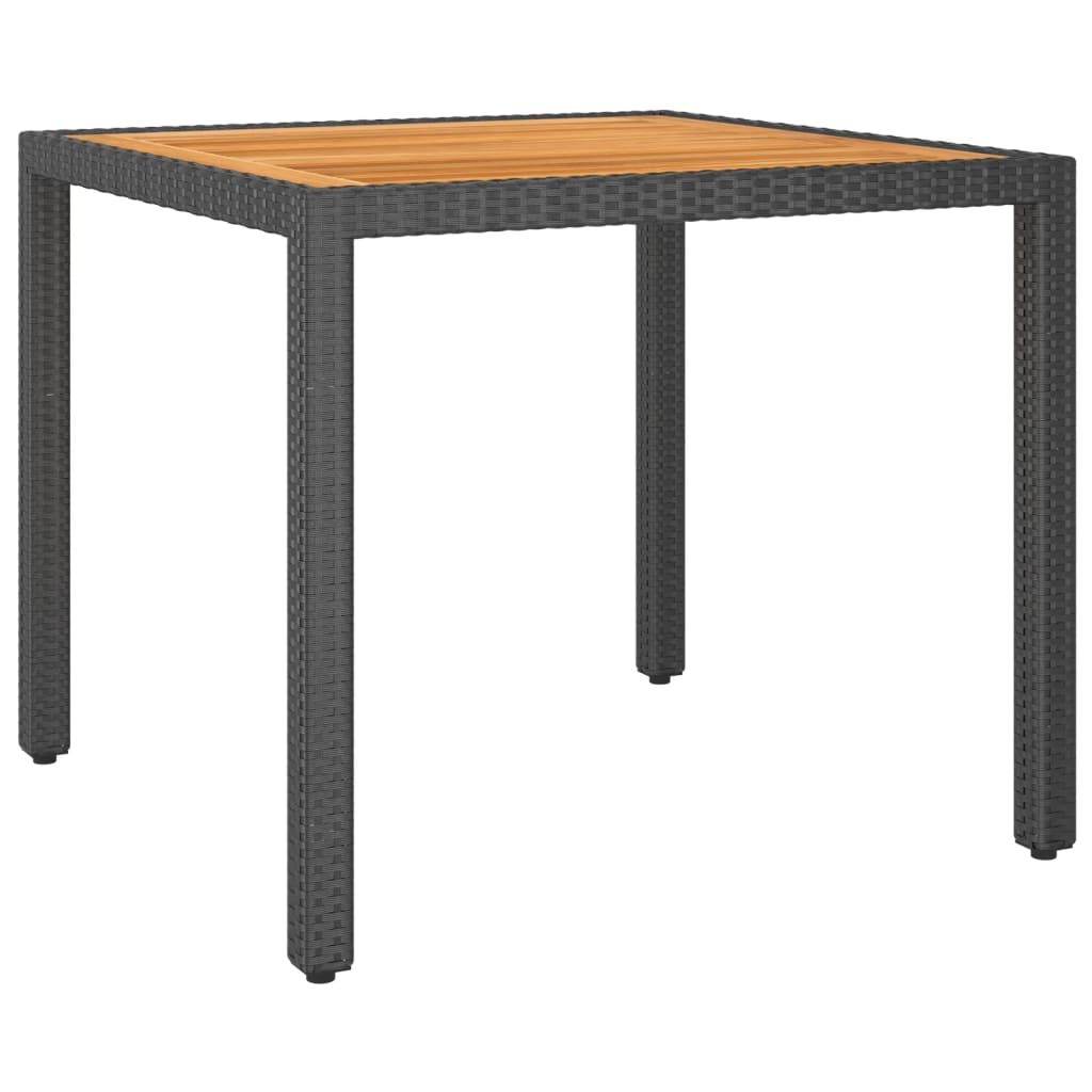 Garden Table Black 90x90x75 cm Poly Rattan Garden Table Black 90x90x75 cm Poly Rattan