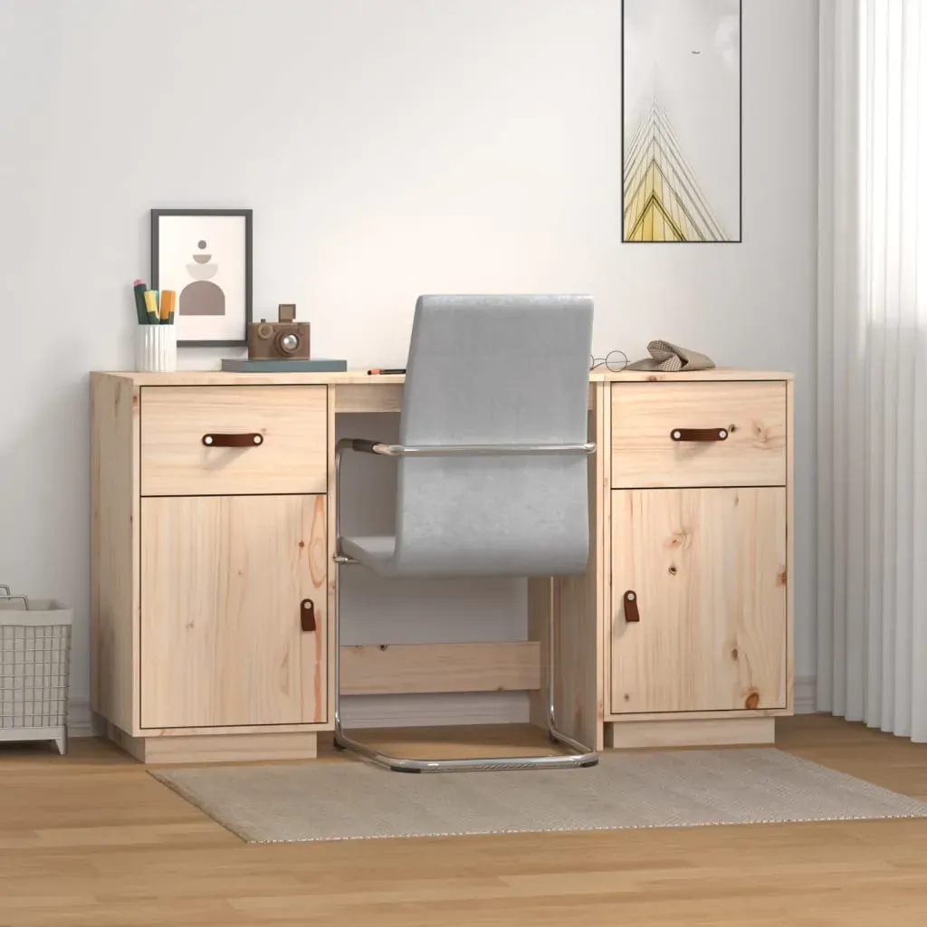 Desk with Cabinets 135x50x75 cm Solid Wood Pine Desk with Cabinets 135x50x75 cm Solid Wood Pine