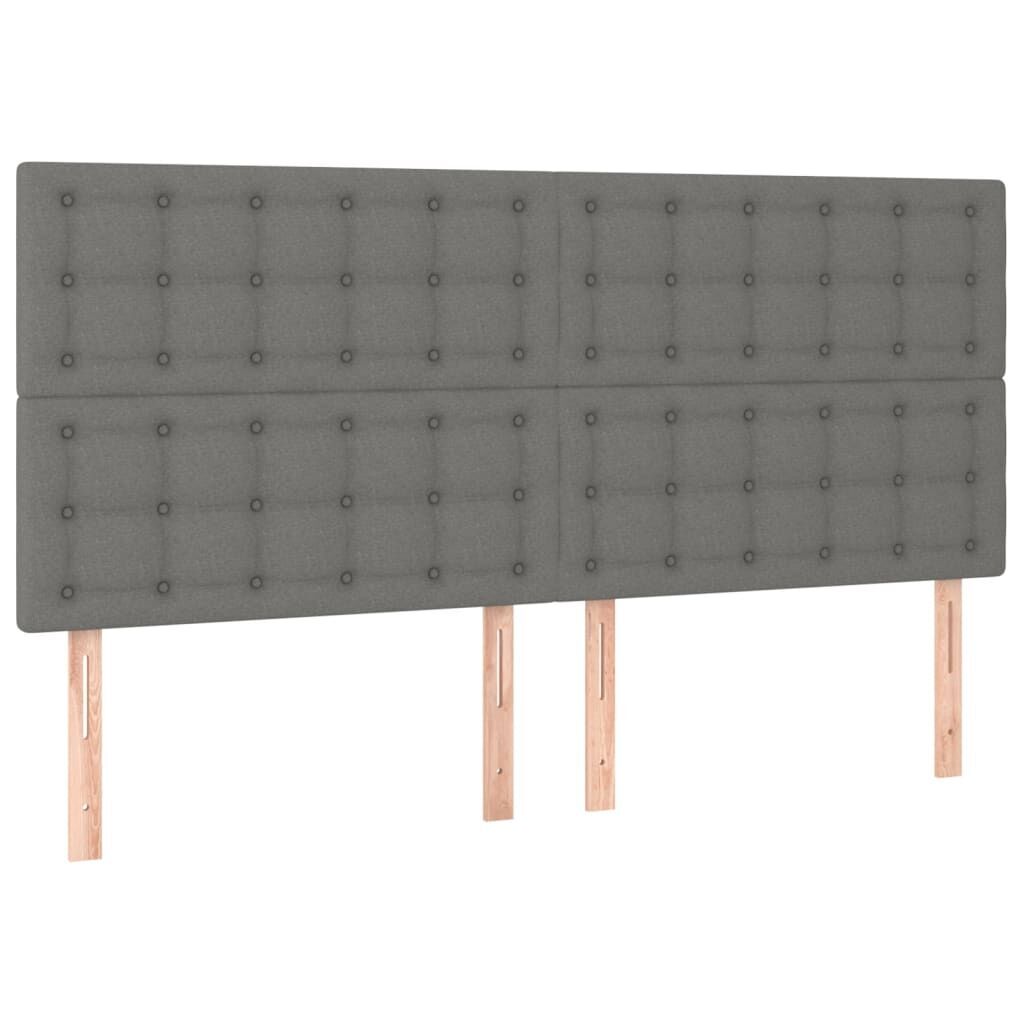Headboards 4 pcs Dark Grey 100 cm Fabric Headboards 4 pcs Dark Grey 100 cm Fabric
