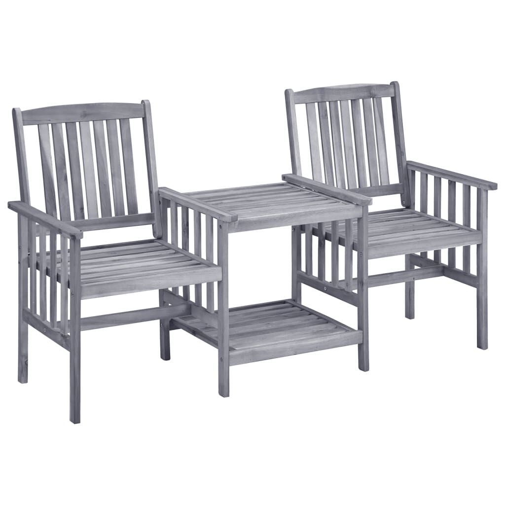 Garden Chairs with Tea Table 159x61x92 cm Solid Acacia Wood Garden Chairs with Tea Table 159x61x92 cm Solid Acacia Wood