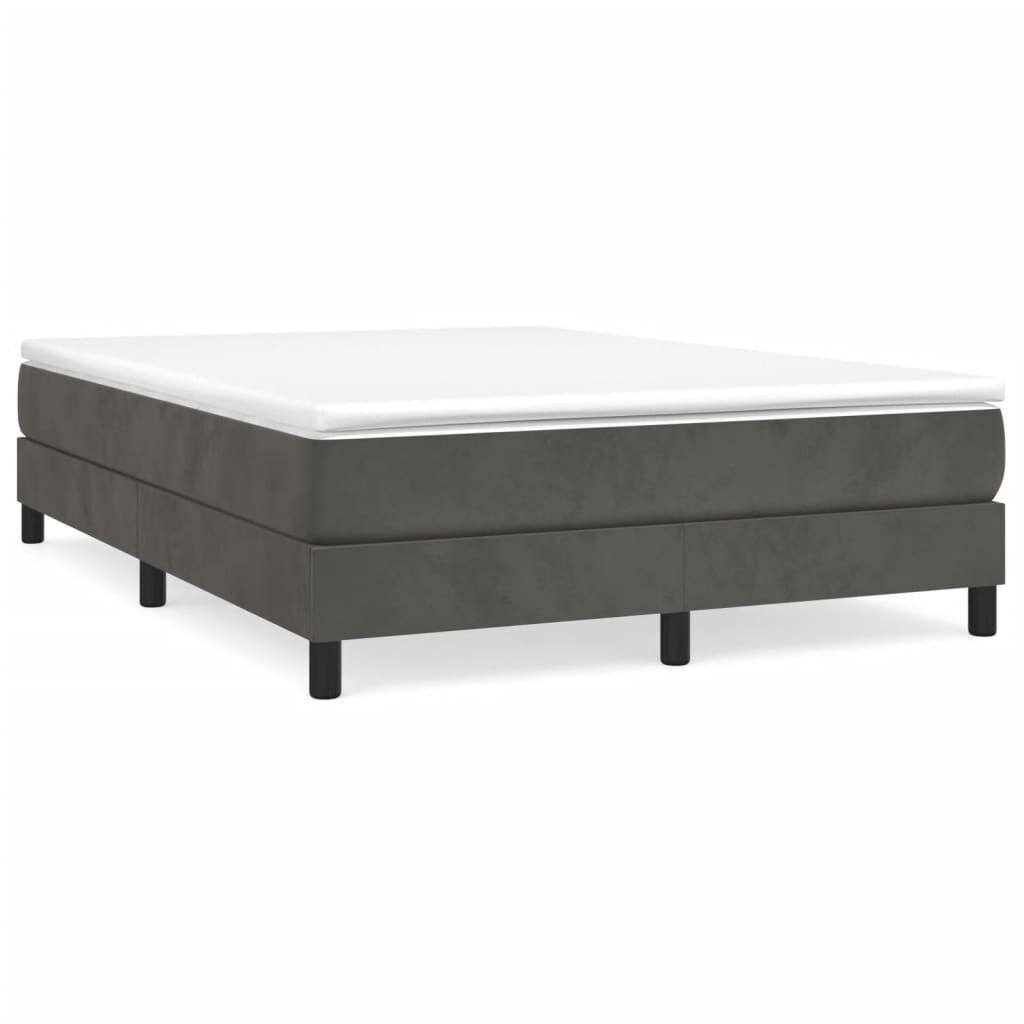 Bed Frame without Mattress Dark Grey Double Velvet Bed Frame without Mattress Dark Grey Double Velvet