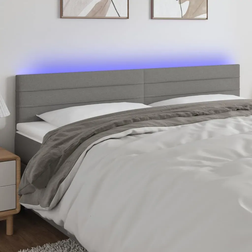 LED Headboard Dark Grey 200 cm Fabric LED Headboard Dark Grey 200 cm Fabric