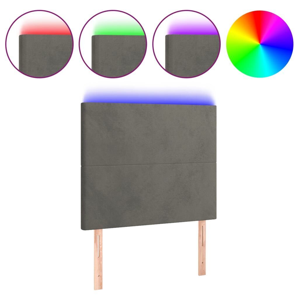 LED Headboard Dark Grey 100 cm Velvet LED Headboard Dark Grey 100 cm Velvet