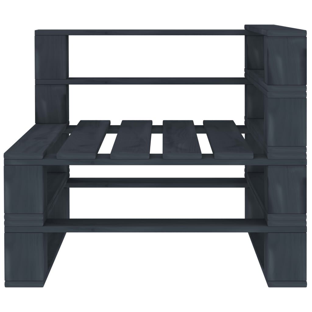 Garden Pallet Corner Sofa Wood Grey Garden Pallet Corner Sofa Wood Grey