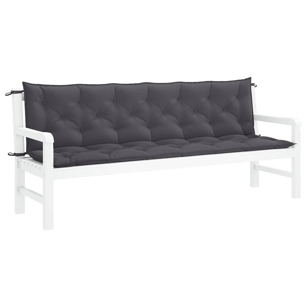 Garden Bench Cushion Anthracite 200x(50+50)x7cm Oxford Fabric Garden Bench Cushion Anthracite 200x(50+50)x7cm Oxford Fabric
