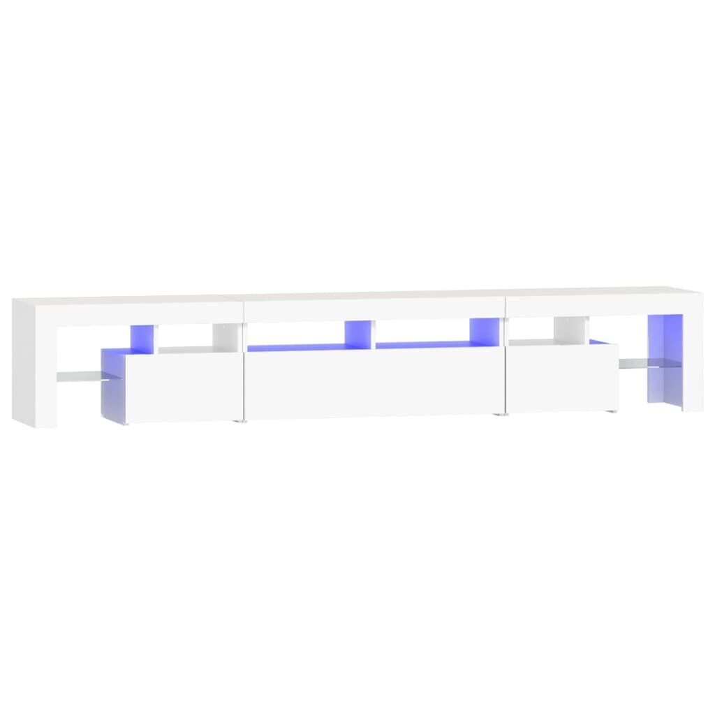 TV Cabinet with LED Lights White 230x36.5x40 cm TV Cabinet with LED Lights White 230x36.5x40 cm