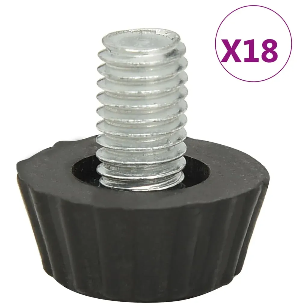Adjustable Furniture Feet M8 18 pcs Black Adjustable Furniture Feet M8 18 pcs Black