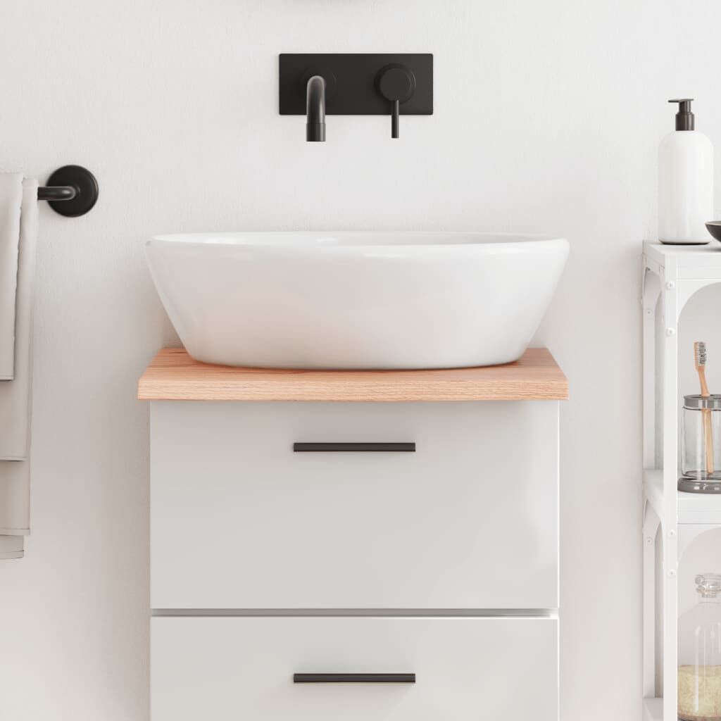 Bathroom Countertop Light Brown 40x50x2 cm Treated Solid Wood Bathroom Countertop Light Brown 40x50x2 cm Treated Solid Wood