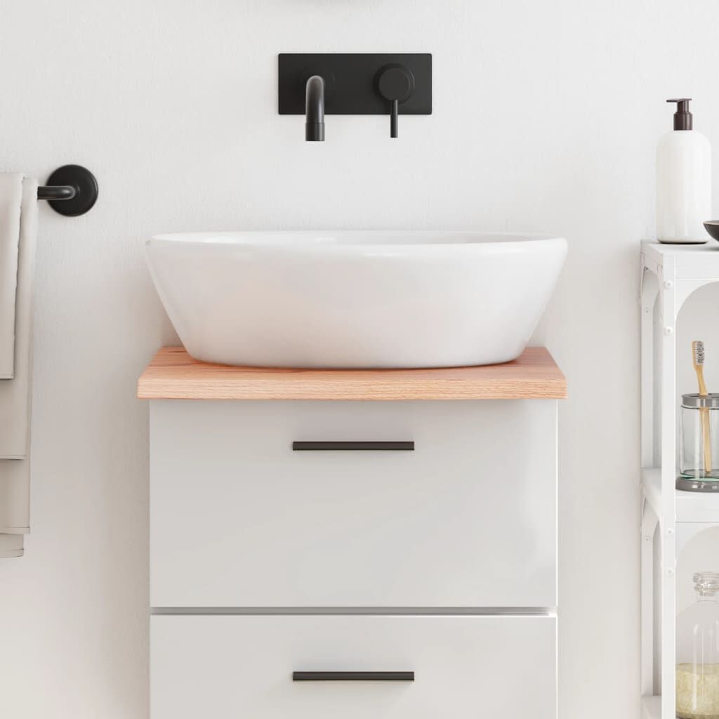 Bathroom Countertop Light Brown 40x60x2 cm Treated Solid Wood Bathroom Countertop Light Brown 40x60x2 cm Treated Solid Wood