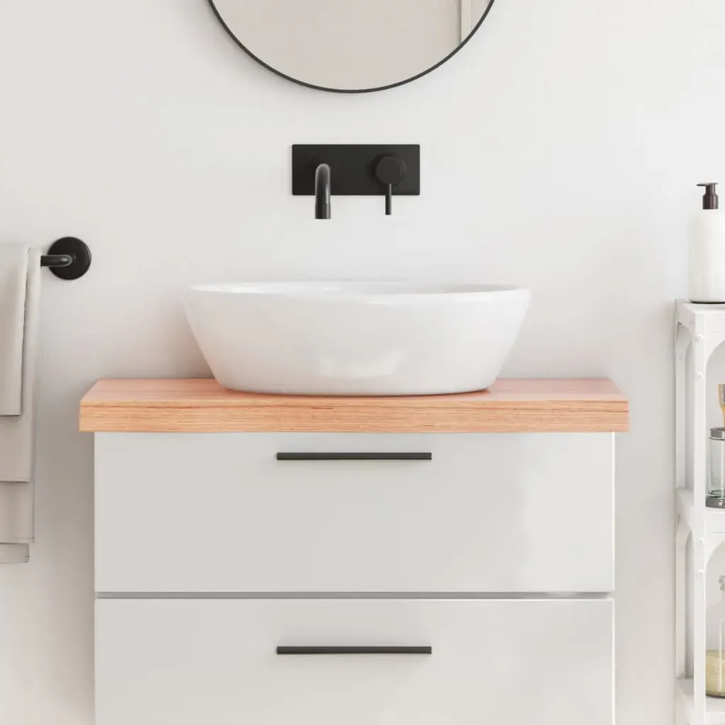 Bathroom Countertop Light Brown 80x40x6 cm Treated Solid Wood Bathroom Countertop Light Brown 80x40x6 cm Treated Solid Wood