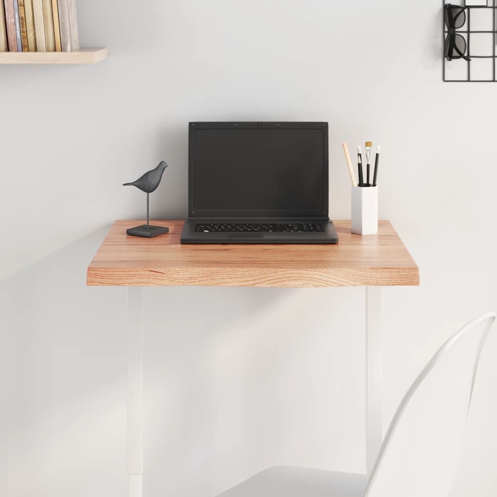 Table Top Light Brown 60x40x4 cm Treated Solid Wood Oak Table Top Light Brown 60x40x4 cm Treated Solid Wood Oak