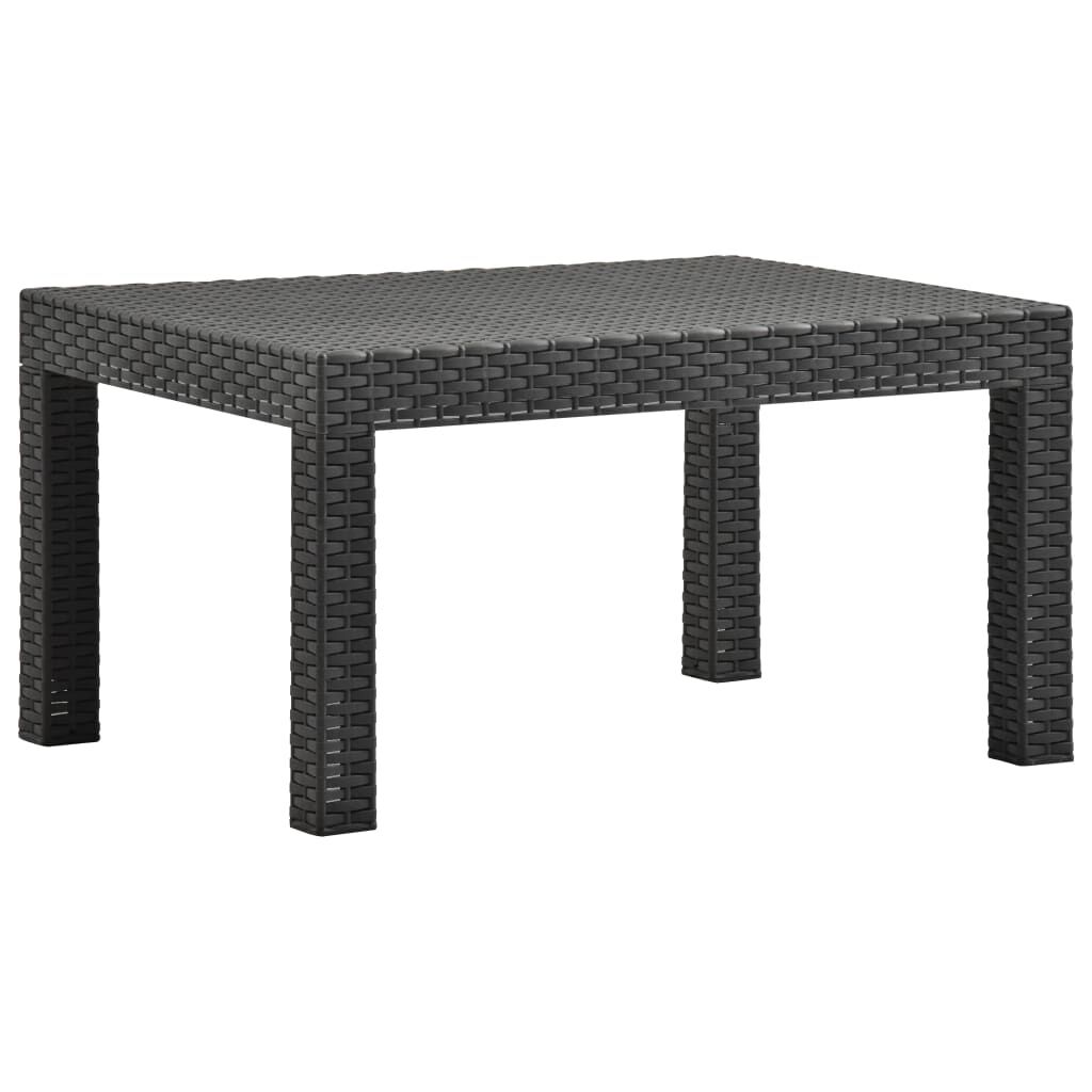 Garden Table Anthracite 58x58x41 cm PP Rattan Garden Table Anthracite 58x58x41 cm PP Rattan