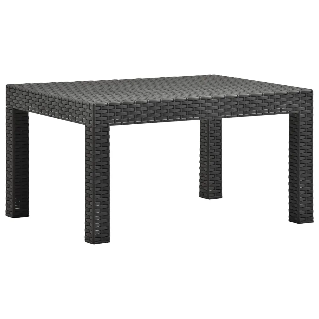 Garden Table Anthracite 58x58x41 cm PP Rattan Garden Table Anthracite 58x58x41 cm PP Rattan