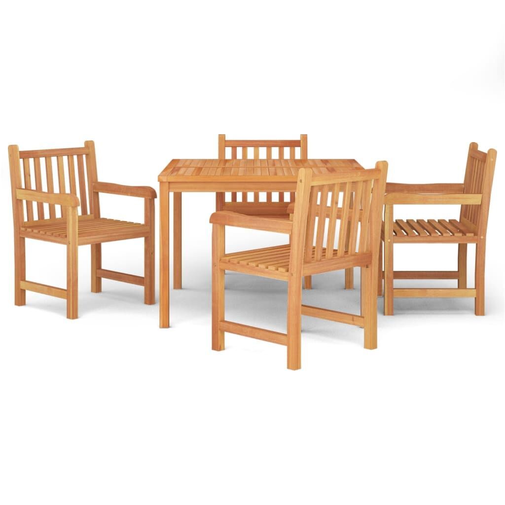 5 Piece Garden Dining Set Solid Wood Teak 5 Piece Garden Dining Set Solid Wood Teak