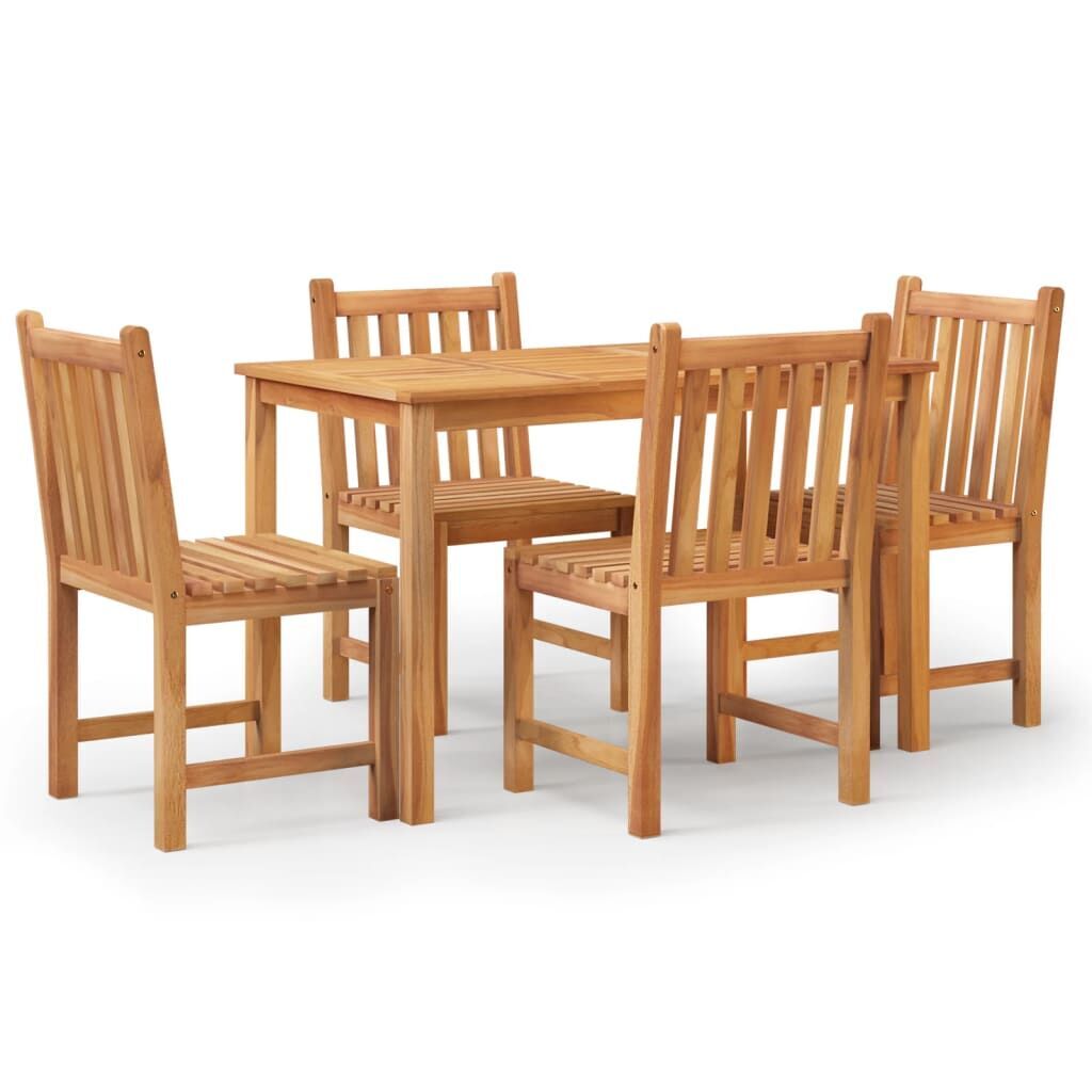 5 Piece Garden Dining Set Solid Wood Teak 5 Piece Garden Dining Set Solid Wood Teak