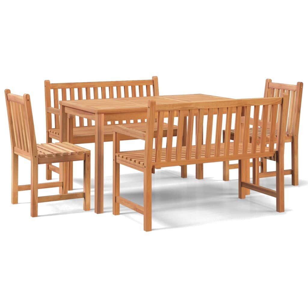 5 Piece Garden Dining Set Solid Wood Teak 5 Piece Garden Dining Set Solid Wood Teak