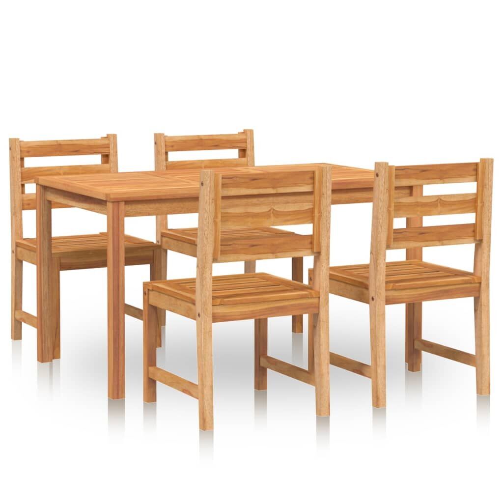 5 Piece Garden Dining Set Solid Wood Teak 5 Piece Garden Dining Set Solid Wood Teak