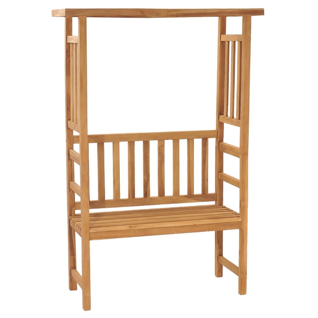 Garden Bench with Pergola 115 cm Solid Wood Teak Garden Bench with Pergola 115 cm Solid Wood Teak