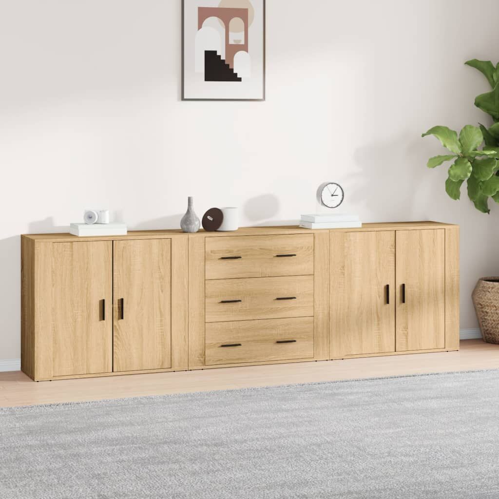 Sideboards 3 pcs Sonoma Oak Engineered Wood Sideboards 3 pcs Sonoma Oak Engineered Wood