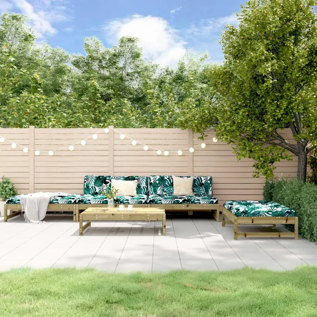 5 Piece Garden Lounge Set with Cushions Impregnated Wood Pine 5 Piece Garden Lounge Set with Cushions Impregnated Wood Pine