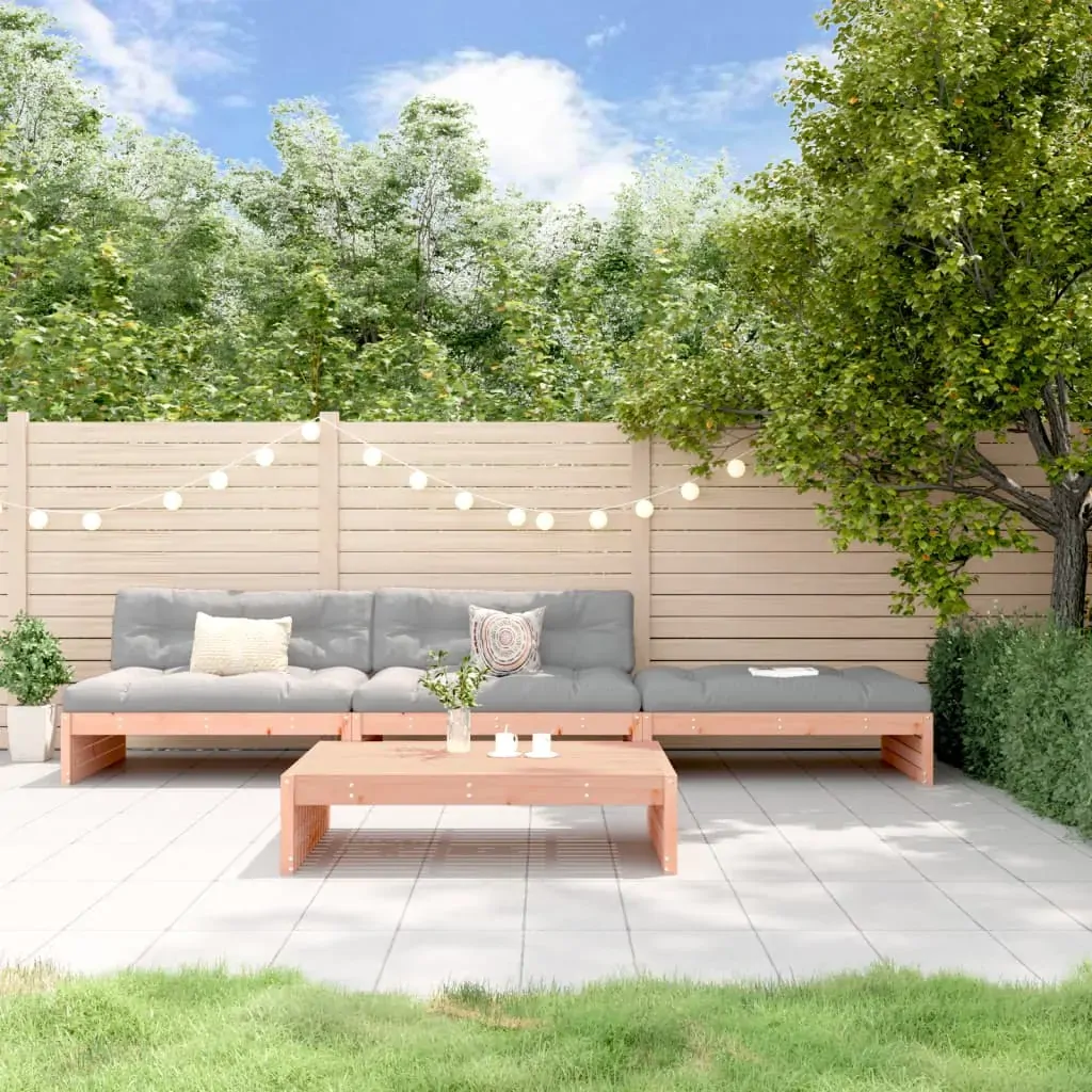 4 Piece Garden Lounge Set with Cushions Solid Wood Douglas 4 Piece Garden Lounge Set with Cushions Solid Wood Douglas