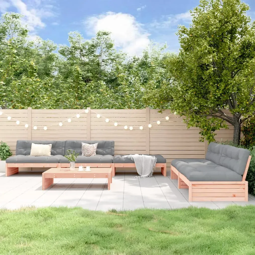 6 Piece Garden Lounge Set with Cushions Solid Wood Douglas 6 Piece Garden Lounge Set with Cushions Solid Wood Douglas